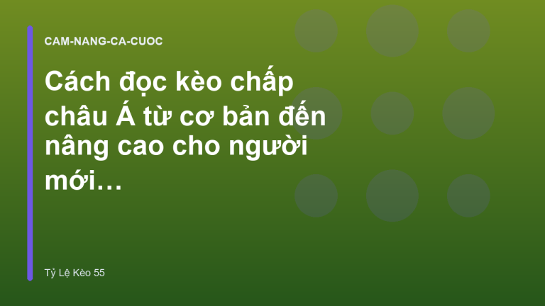 Cách đọc kèo chấp châu Á từ cơ bản đến nâng cao cho người mới - Tỷ Lệ Kèo 55